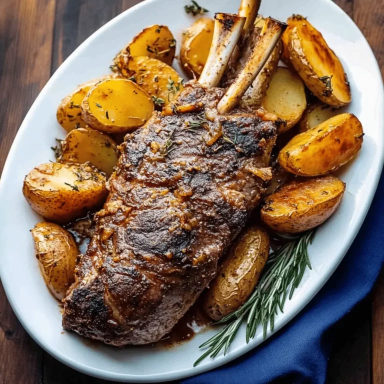 Greek Slow Roast Leg of Lamb with Potatoes