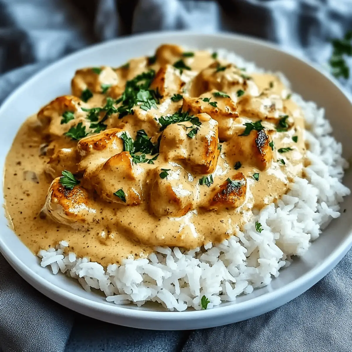 Quick and Easy Creamy Smothered Chicken and Rice