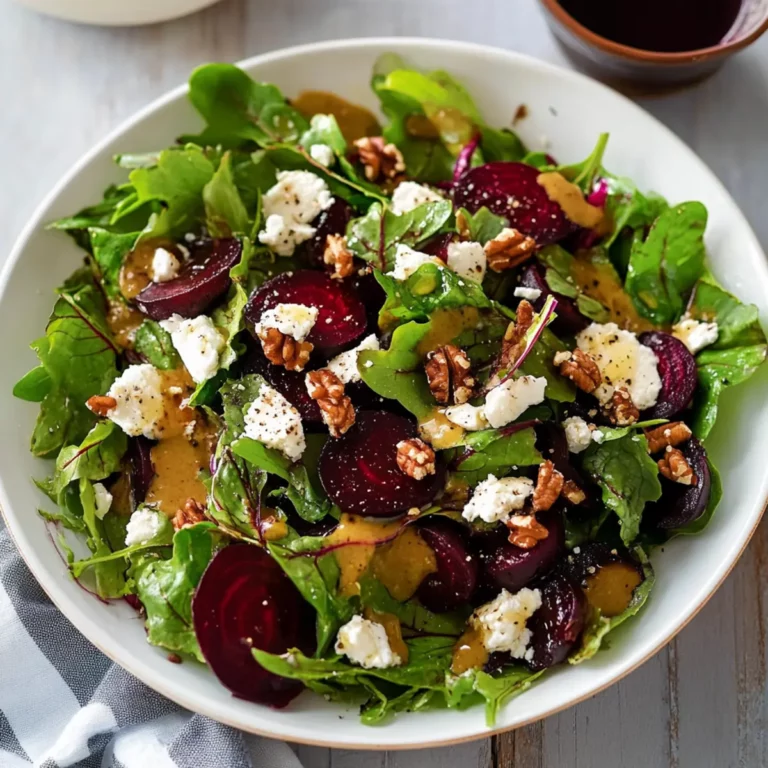 Roasted Beet and Goat Cheese Salad with Walnuts