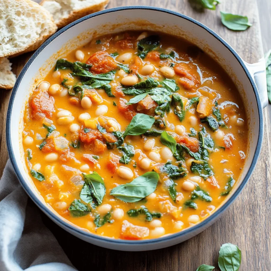 Creamy Vegan Tomato White Bean Stew