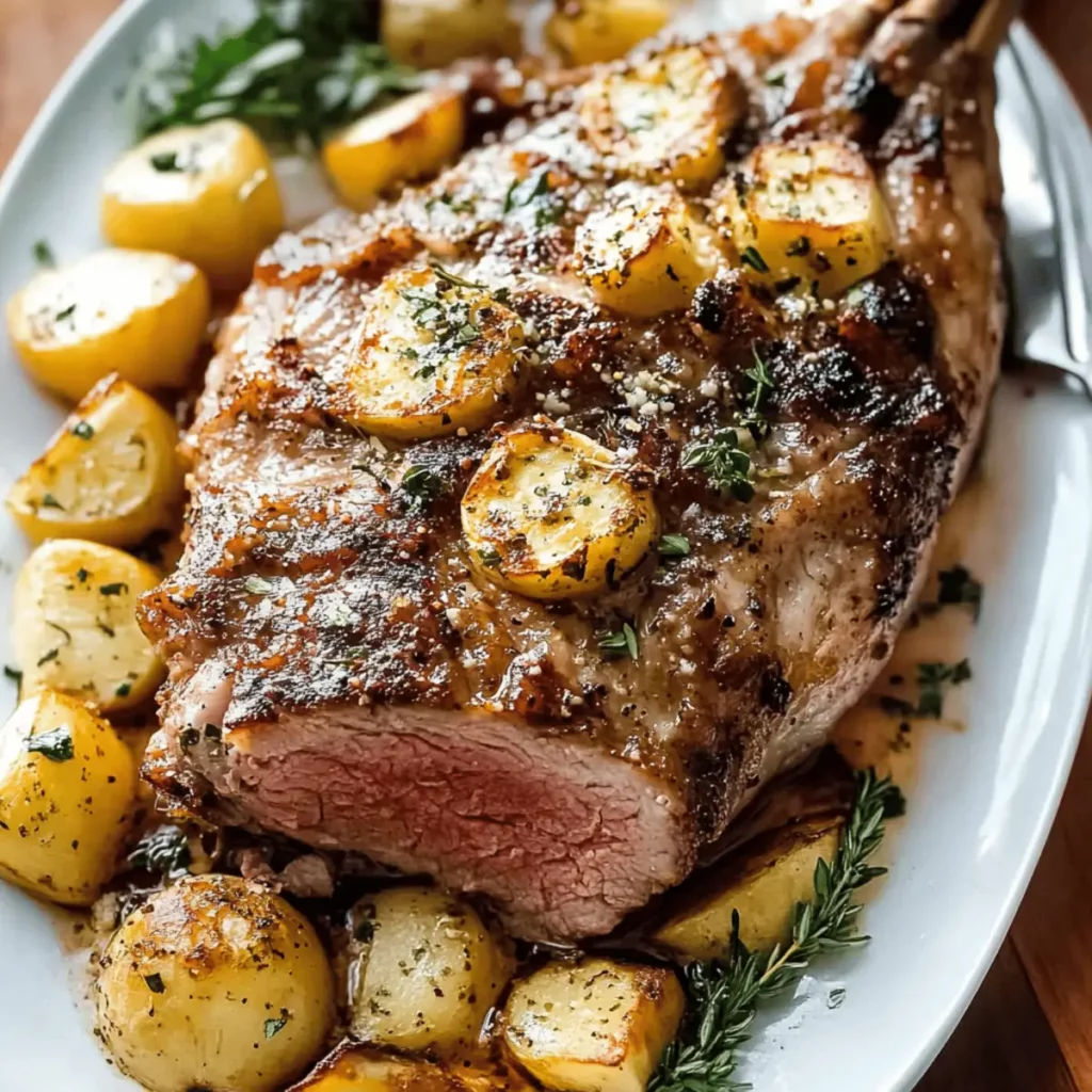 Roast Leg of Lamb with Greek-Style Marinade