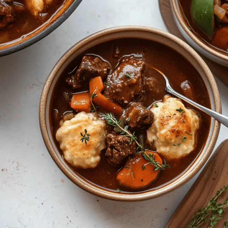 Delicious Beef Stew and Dumplings
