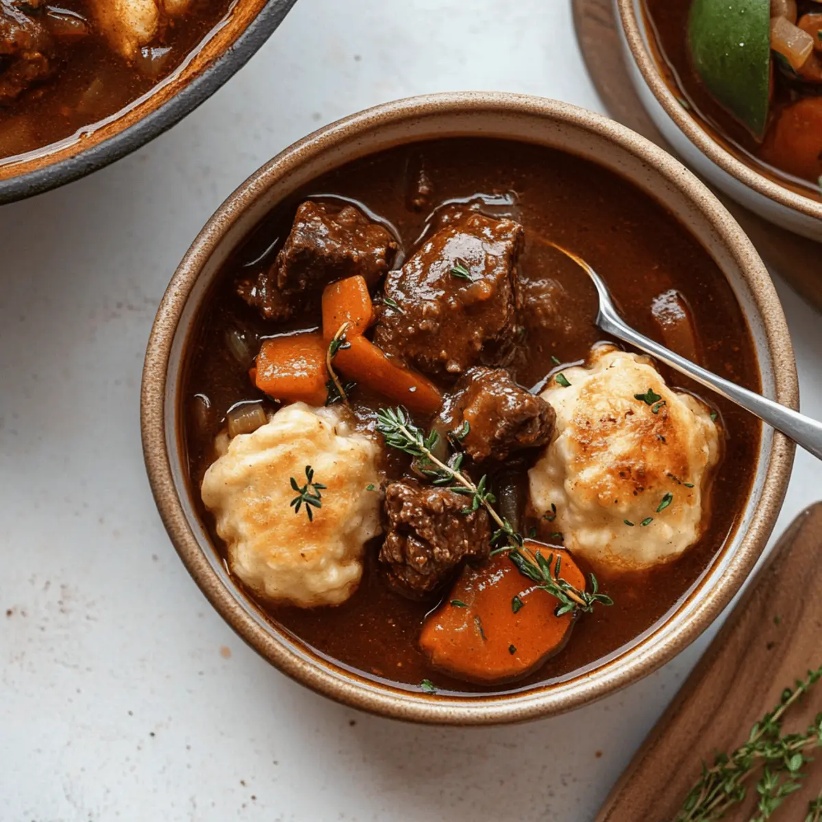 Delicious Beef Stew and Dumplings