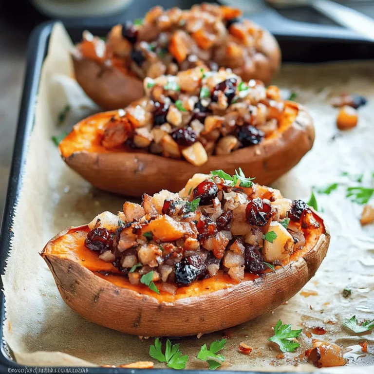 Irresistible Cranberry Apple Twice-Baked Sweet Potatoes