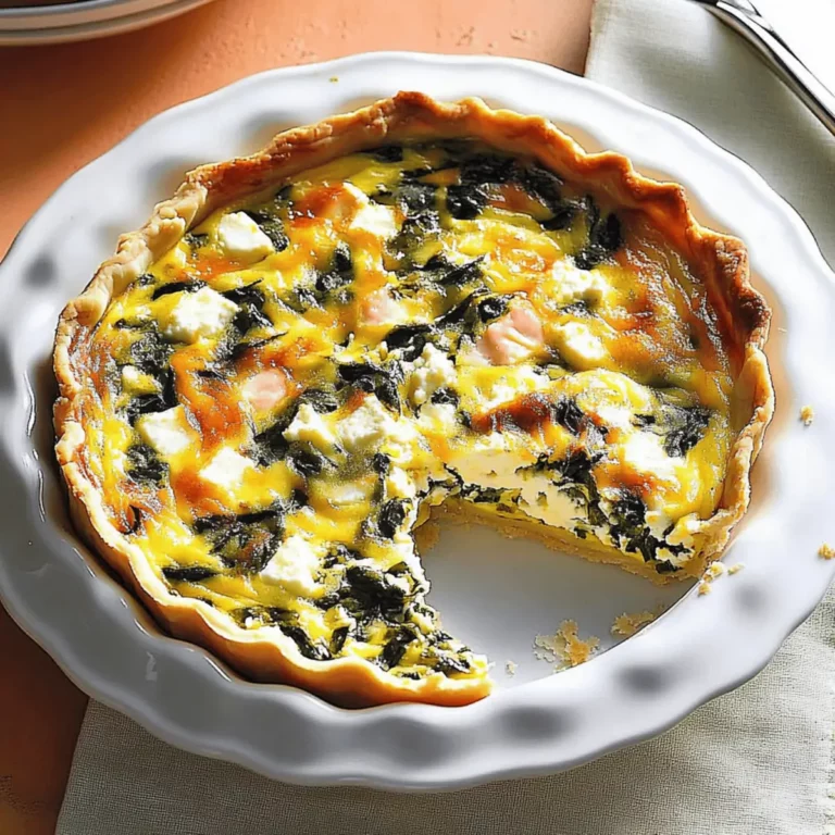 Cottage Cheese and Spinach Crustless Quiche