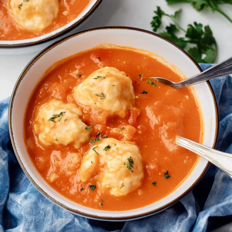 Best Tomato Soup with Cheddar Bay Dumplings