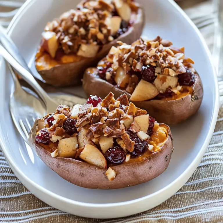 Irresistible Cranberry Apple Twice-Baked Sweet Potatoes