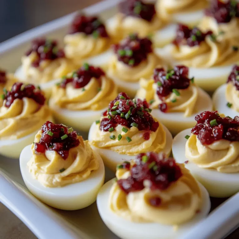 Cranberry Deviled Eggs