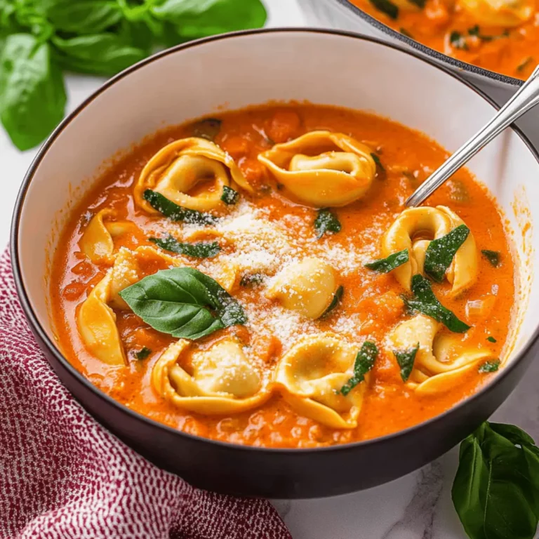 Parmesan Tomato Tortellini Soup