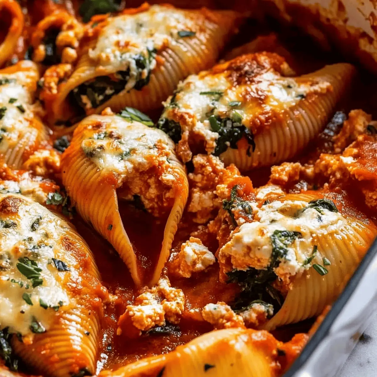 Easy Spinach and Ricotta Stuffed Shells