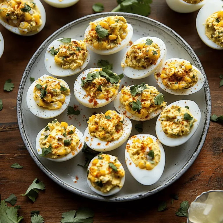 Mexican Street Corn Deviled Eggs