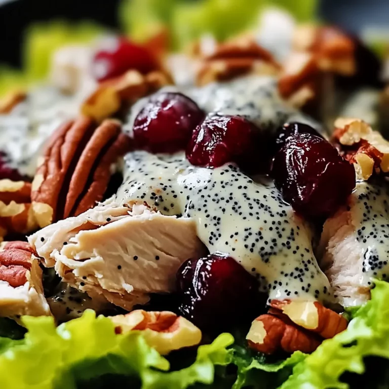 Cranberry Pecan Chicken Salad with Poppy Seed Dressing