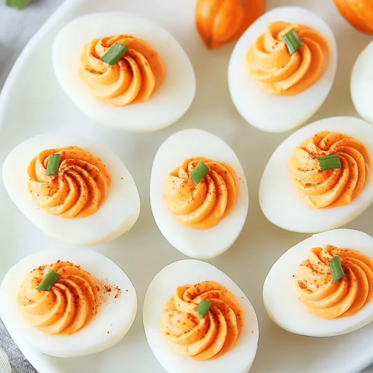 Pumpkin Deviled Eggs