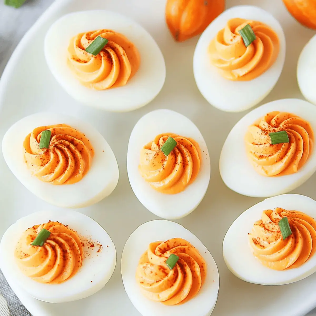 Pumpkin Deviled Eggs