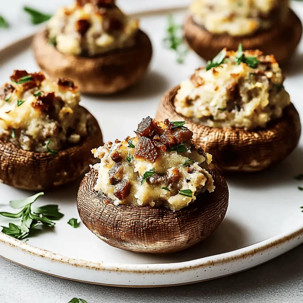Best Christmas Stuffed Mushrooms