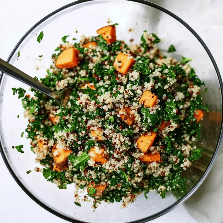Roasted Sweet Potato Kale and Quinoa Salad