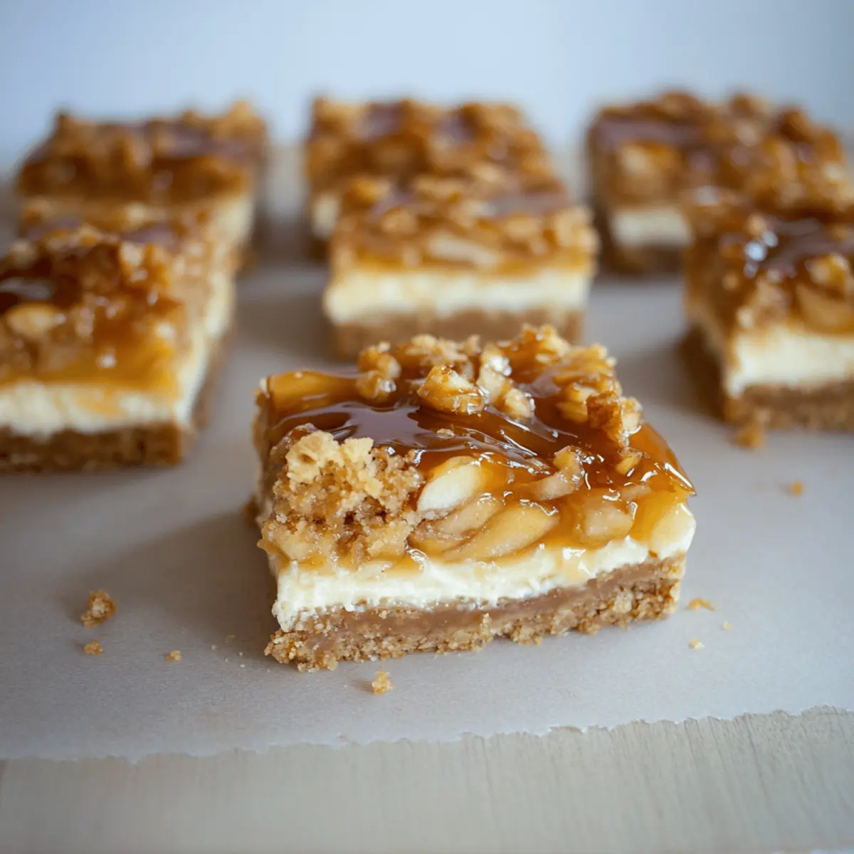 Caramel Apple Cheesecake Bars Recipe
