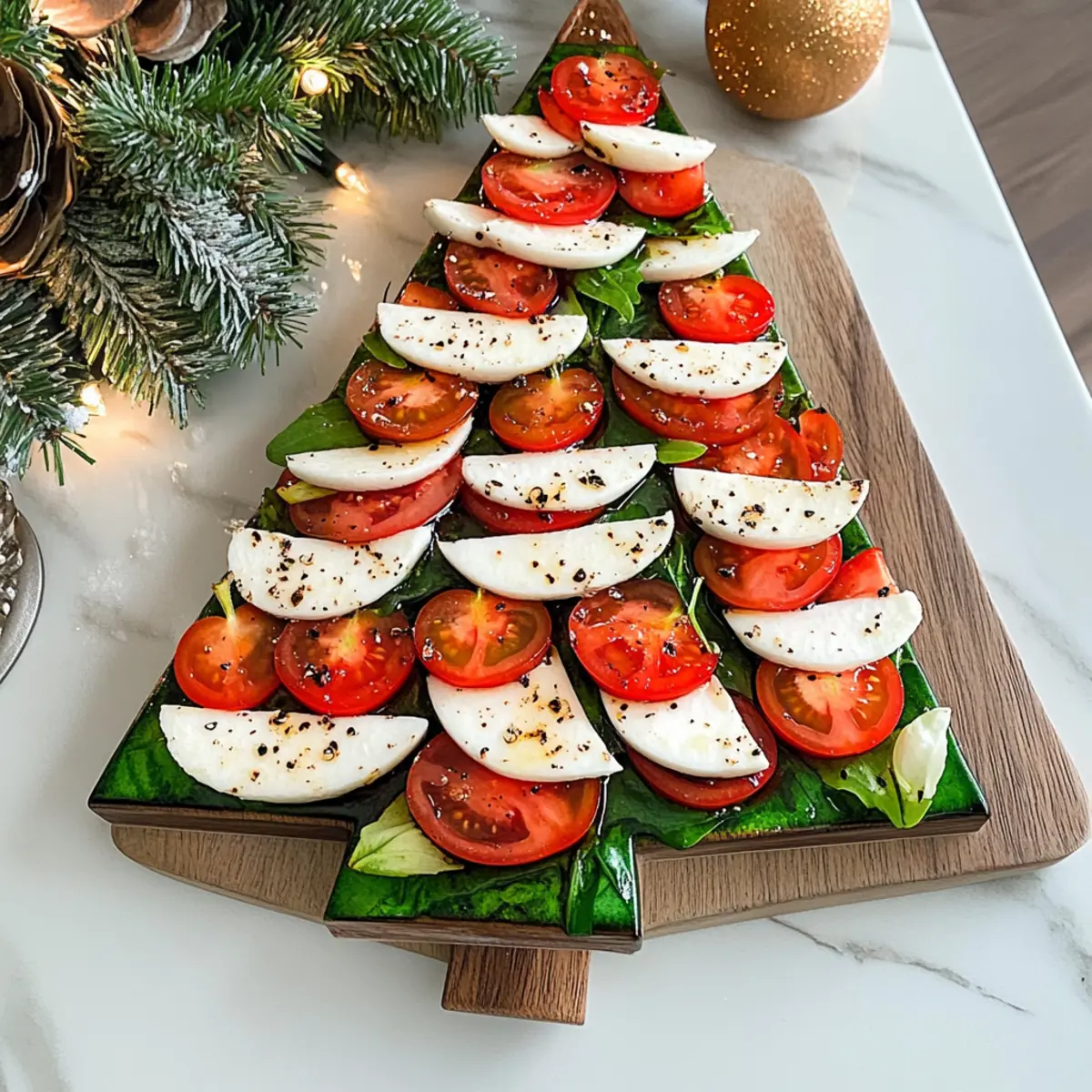 Christmas Tree Caprese Salad