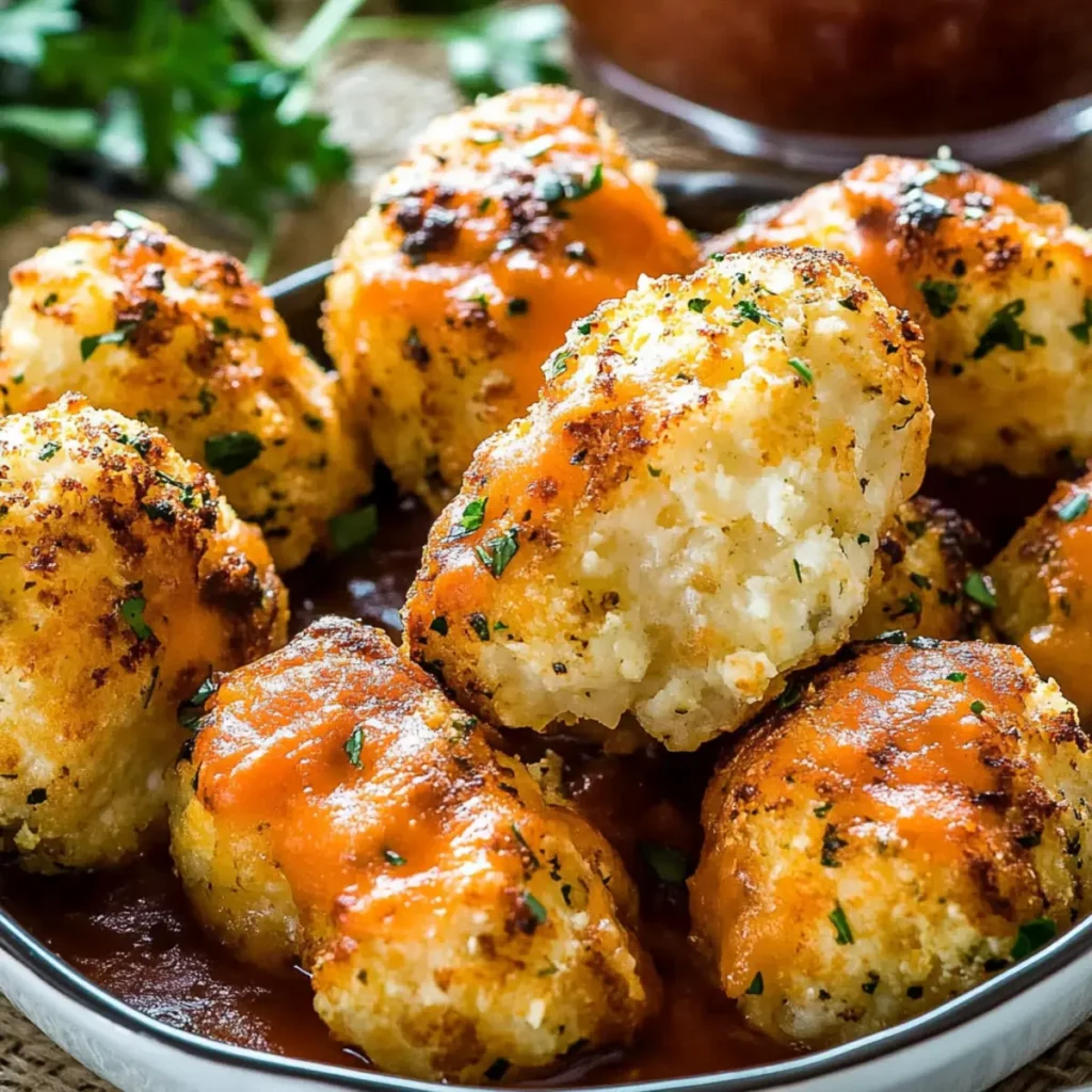 Cheddar Cauliflower Tots