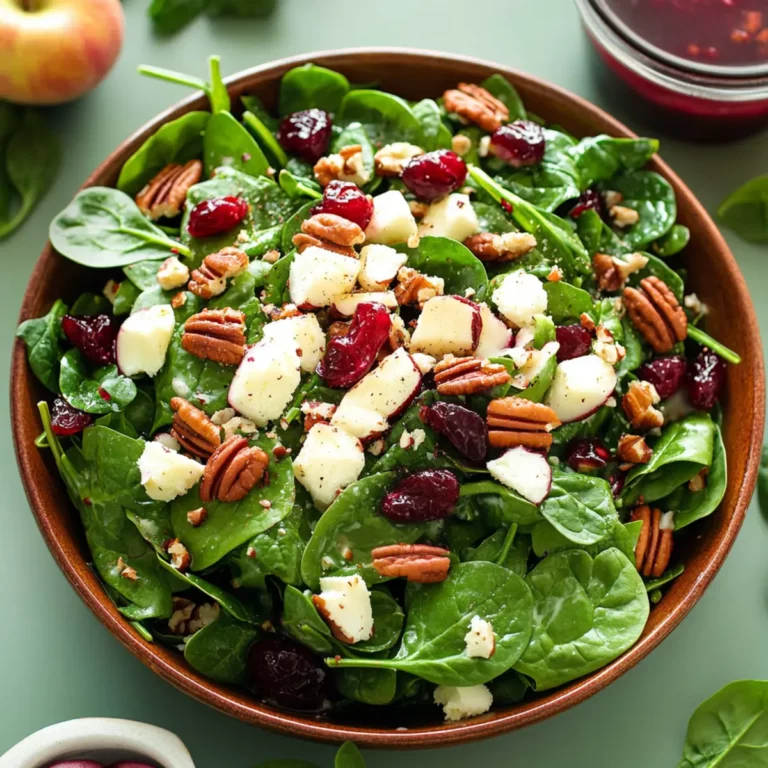 Cranberry Pecan Spinach Salad