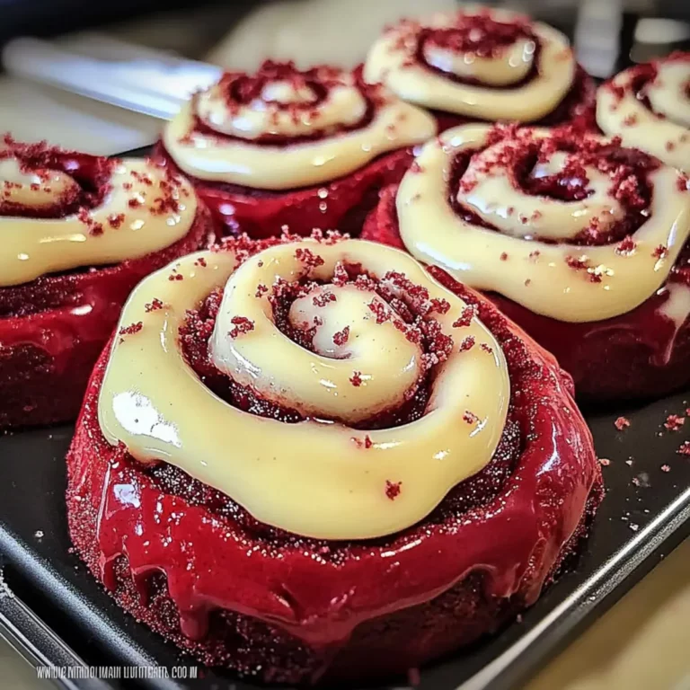 Heavenly Red Velvet Cinnamon Rolls