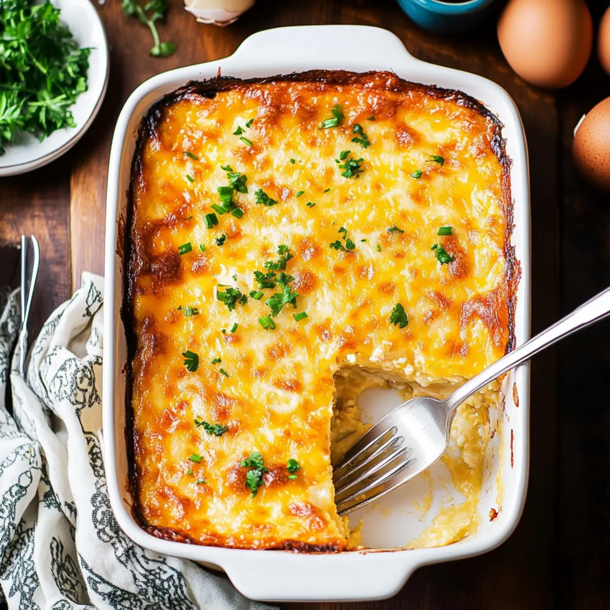 Ham Egg and Cheese Bake