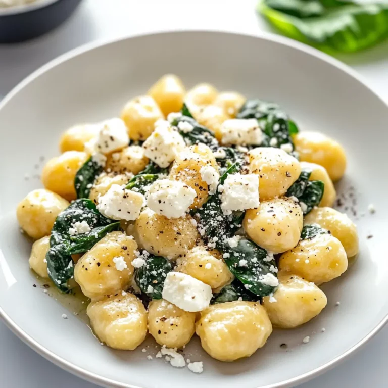 Creamy Gnocchi with Spinach and Feta