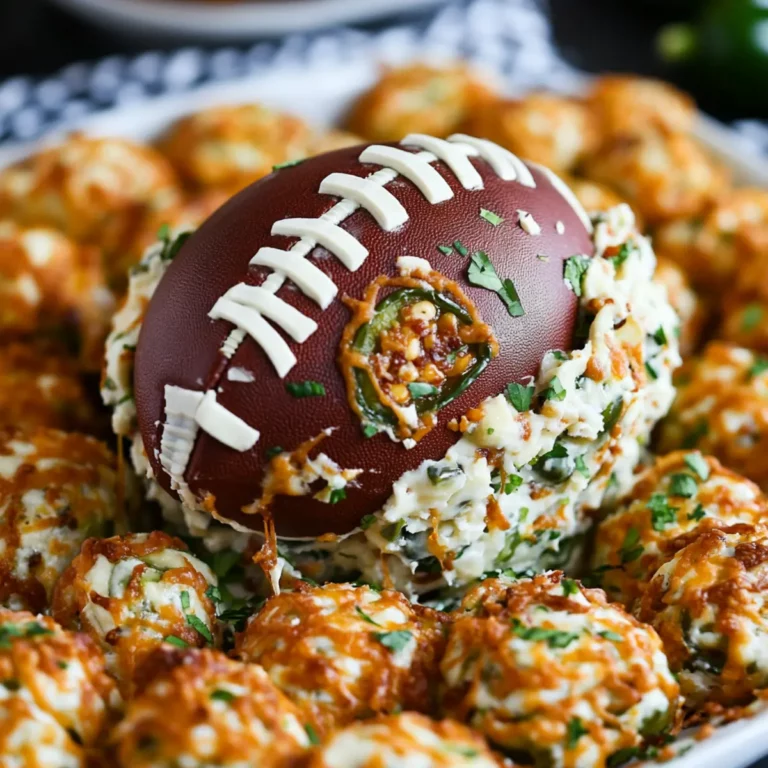 Jalapeno Popper Football Cheese Ball