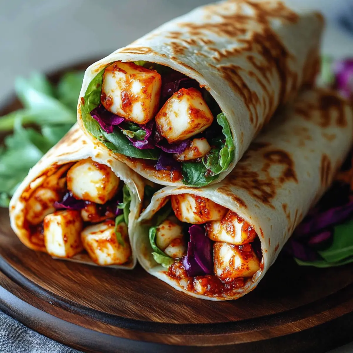 Sweet Chili Halloumi Wraps