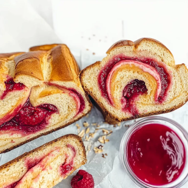 Raspberry Swirl Brioche Loaf