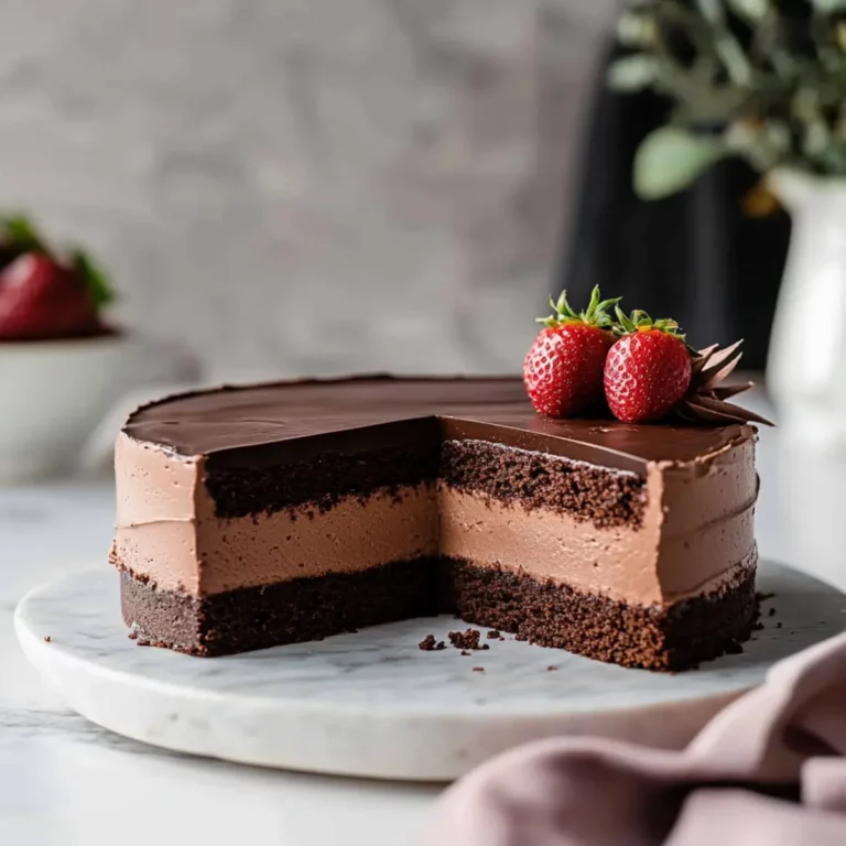 Decadent Triple-Layer Chocolate Mousse Cake