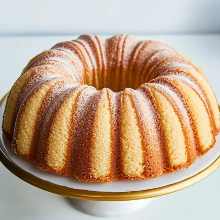 Classic Vanilla Bundt Cake with a Buttery Crumb
