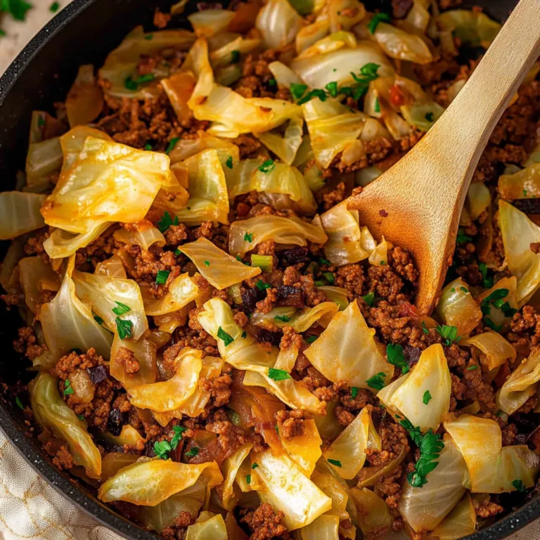 Ground Beef and Chopped Cabbage
