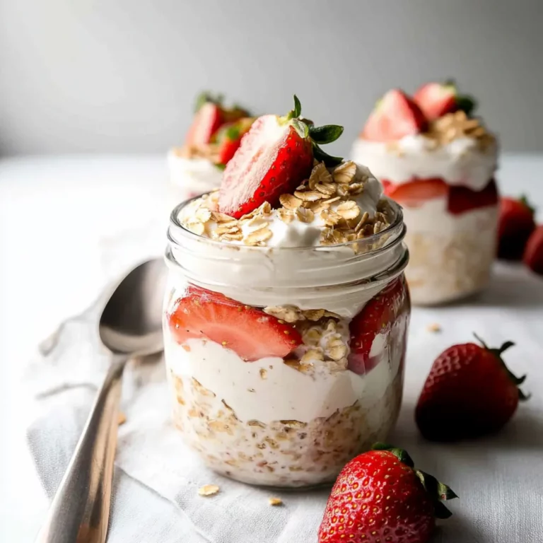 Strawberries & Cream Overnight Oats