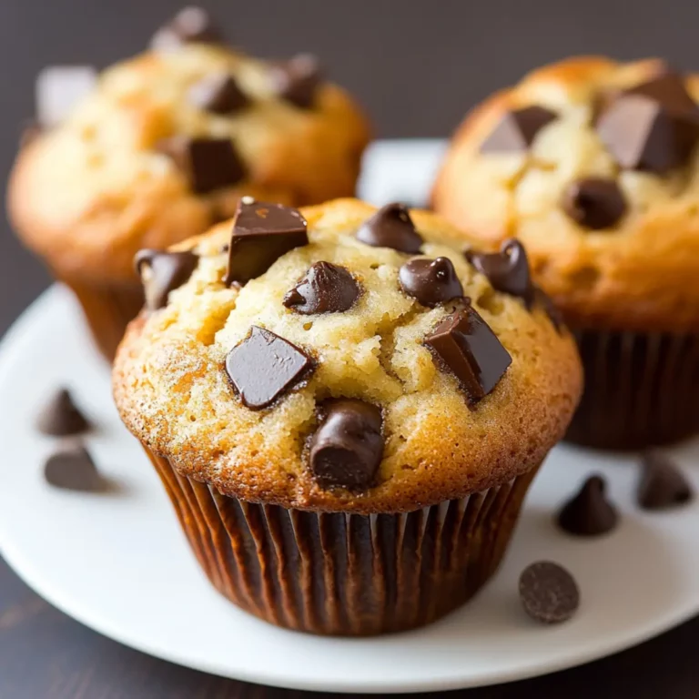 Bakery-Style Brown Butter Banana Chocolate Chip Muffins