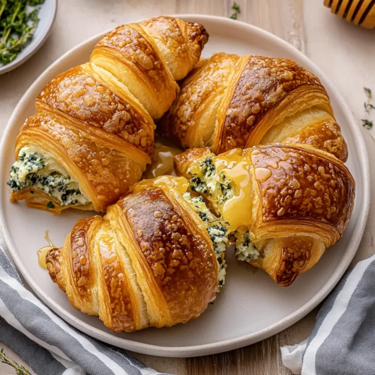 breakfast ideas Croissants with Honey Butter Glaze