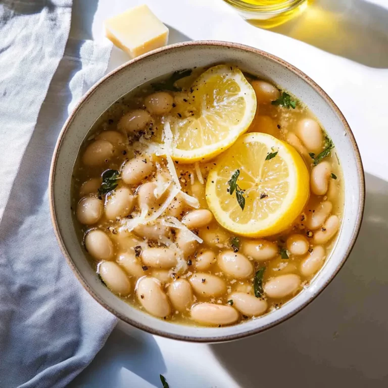 Brothy White Beans with Parmesan & Lemon