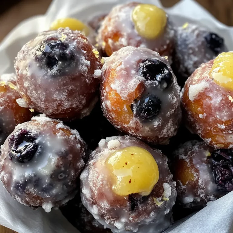 Blueberry Lemon Curd Donut Holes