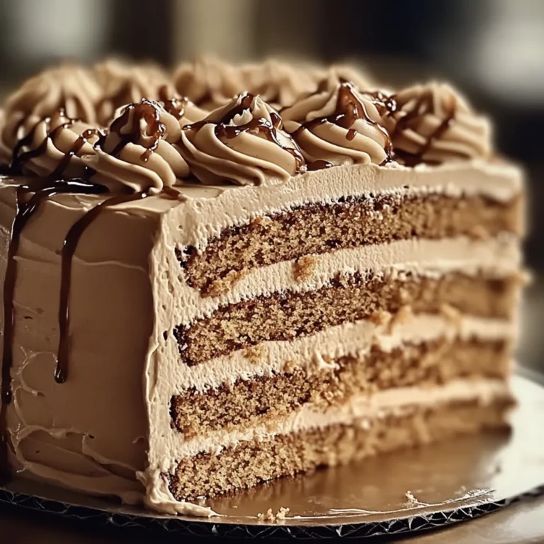 Decadent Caramel Coffee Buttercream Cake