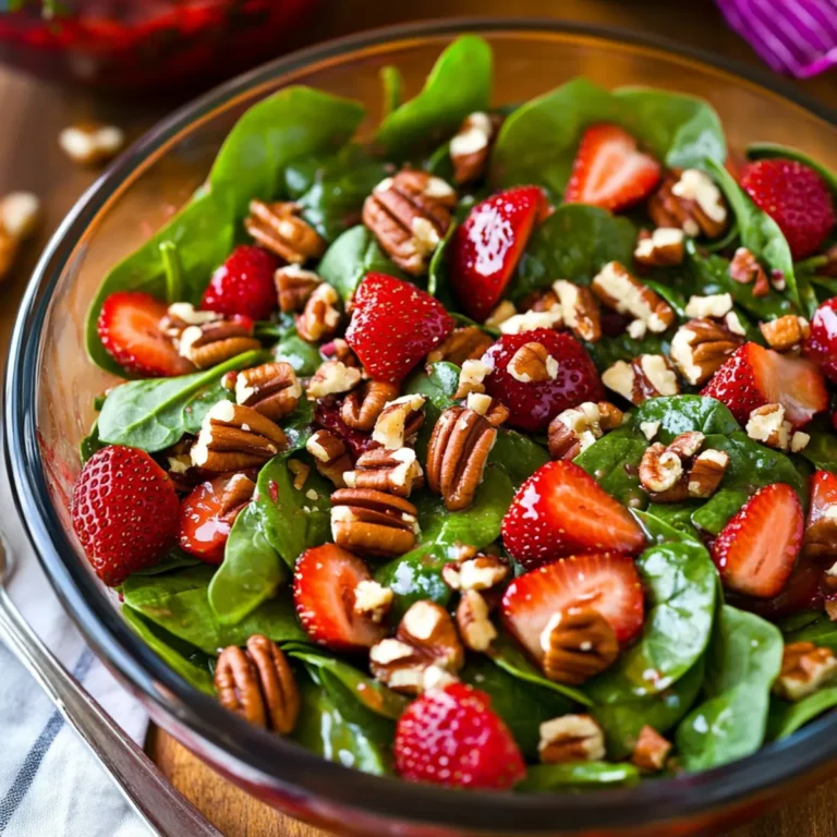 Spinach Strawberry Salad with Pecans