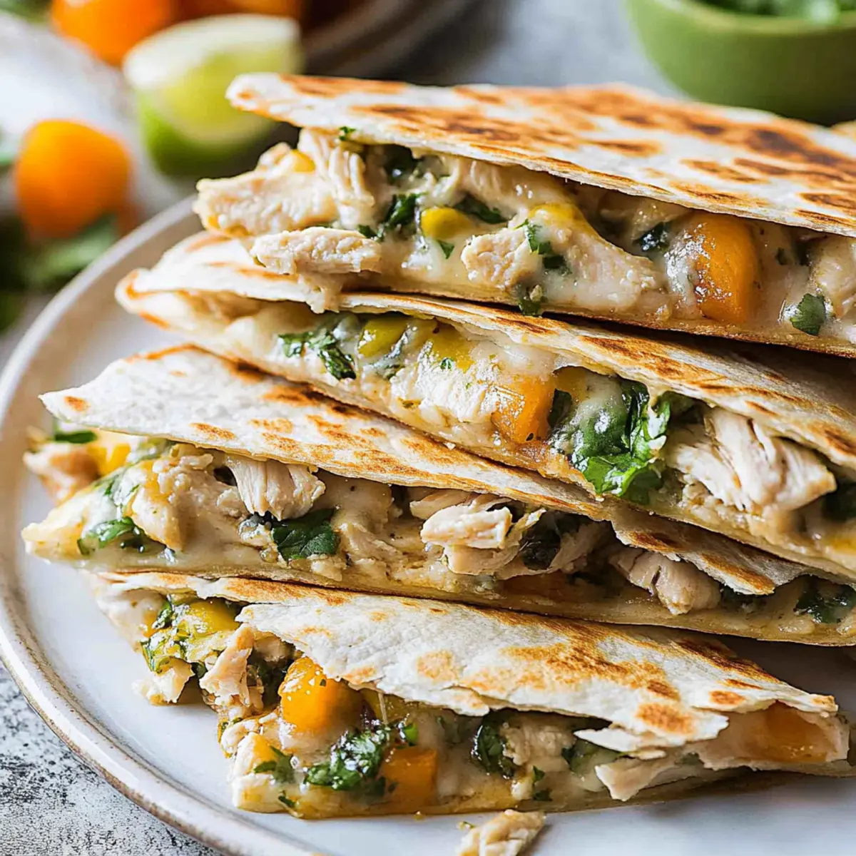 Healthy Baked Chicken Quesadilla