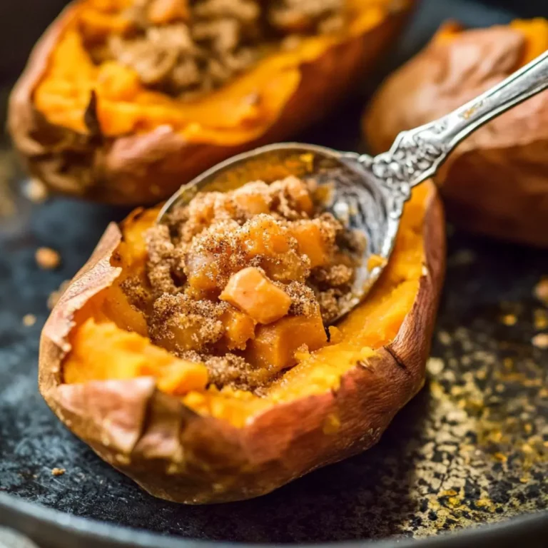 Fluffy Cinnamon Butter Baked Sweet Potato