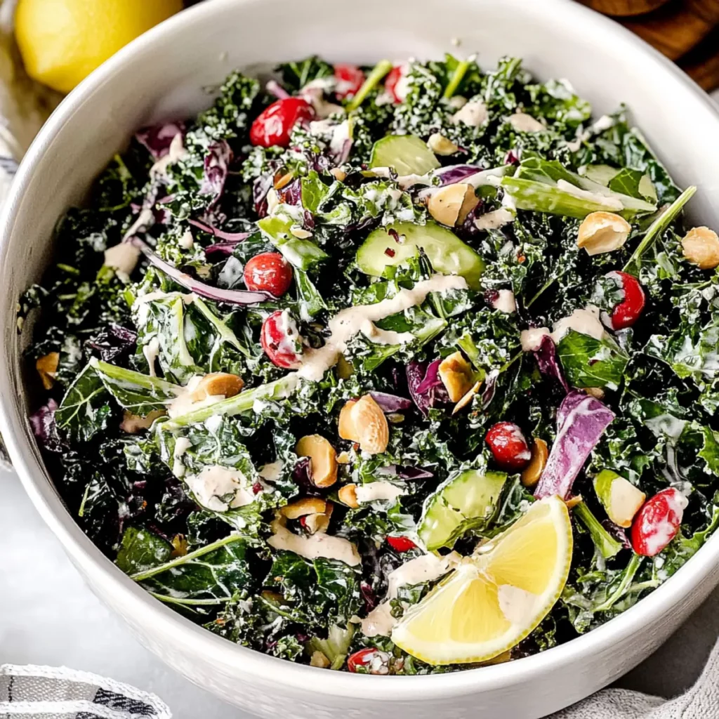 Viral Tuscan Kale Chopped Salad with Lemon