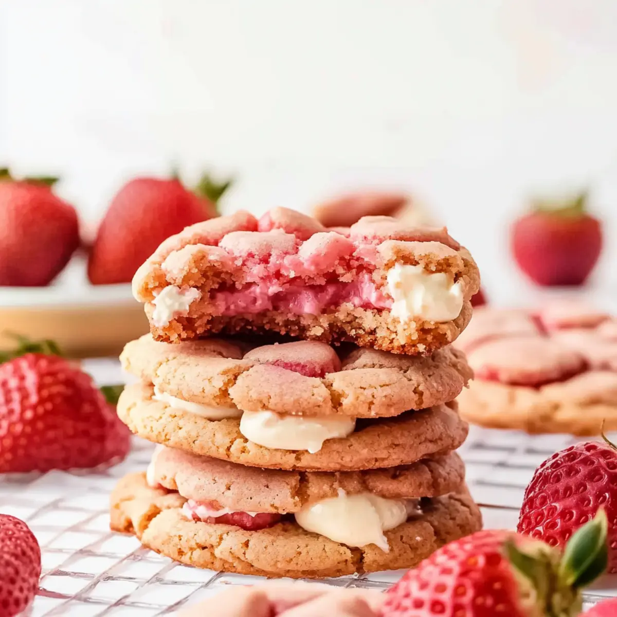 the best strawberry cheesecake cookies