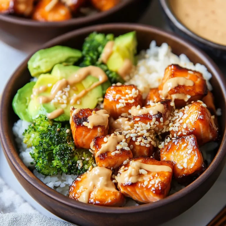 Crispy Bang Bang Salmon Bites Bowls