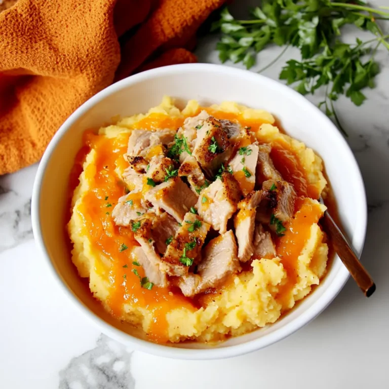 Apple Cider with Mashed Sweet Potatoes