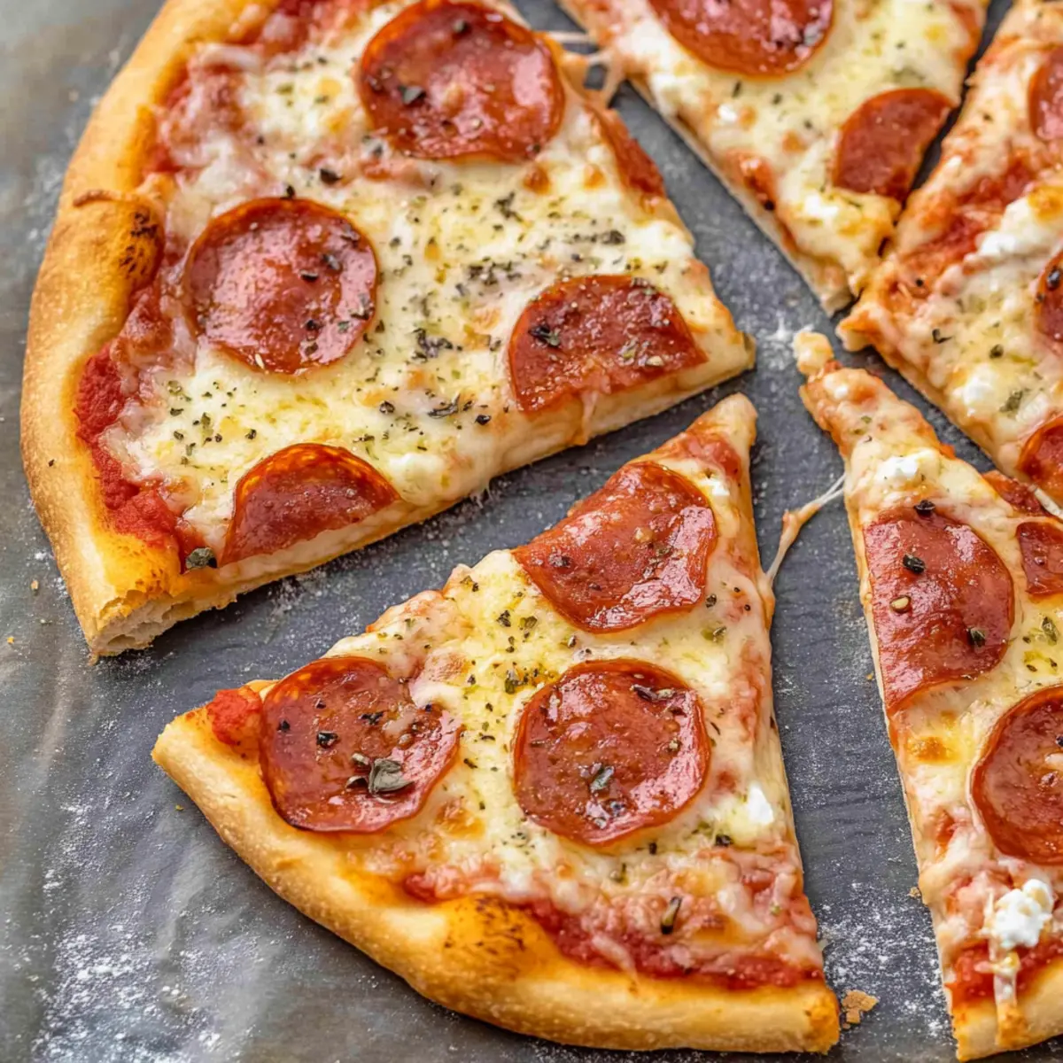 Pizza flatbread au cottage cheese