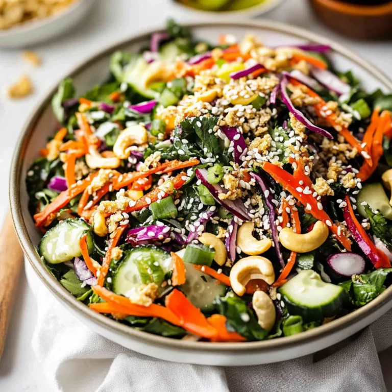 Cashew Crunch Salad with Sesame Dressing