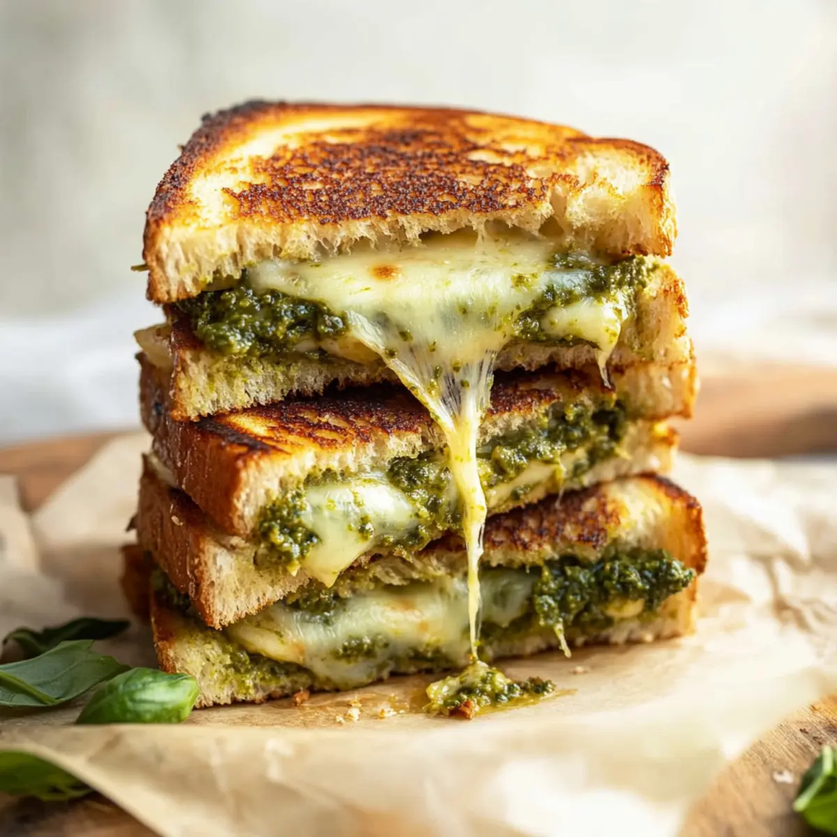 Best Pesto Grilled Cheese