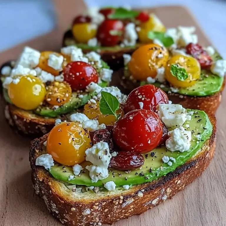 Avocado Toast with Feta & Cherry Tomatoes